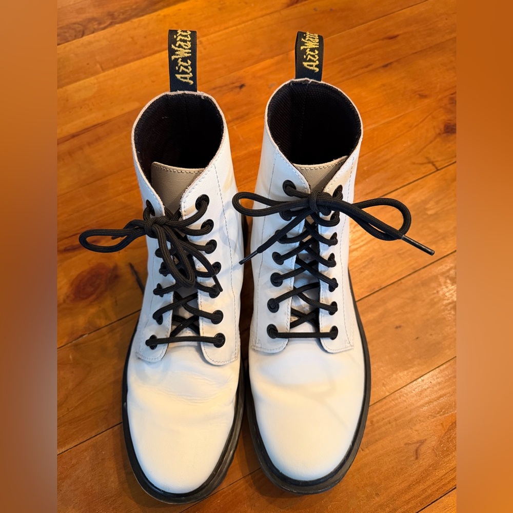 Doc Martens Luana White Lace-Up Boots